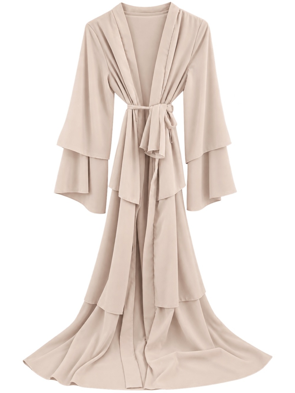 SHEIN Layered Abaya Beige